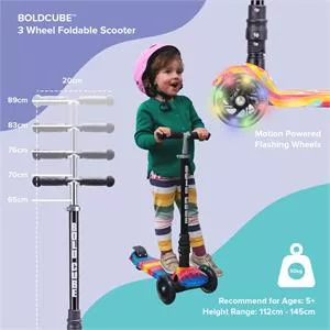 BOLDCUBE - Rainbow Waves - 3 Wheel Scooter